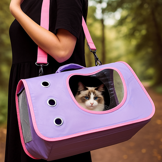 🐾おでかけがもっと楽しくなる!かわいい2WAYペットキャリーバッグ🎀