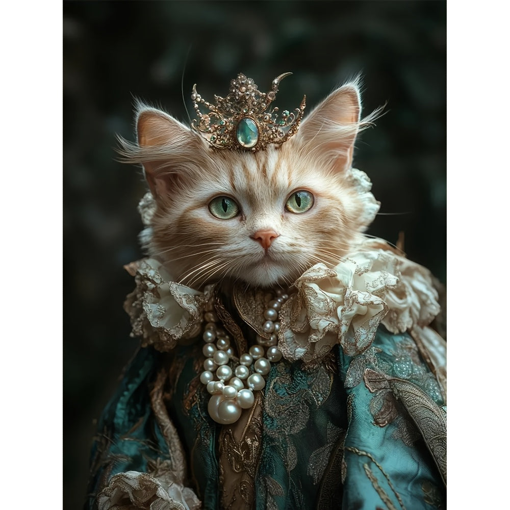 【オーダーメイド】 愛猫 愛犬うちの子 王様 プリンセス 油絵スタイルの肖像画 似顔絵 ペットロス ペットの誕生日 カスタムポスター