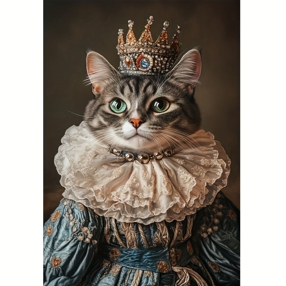 【オーダーメイド】 愛猫 愛犬うちの子 王様 プリンセス 油絵スタイルの肖像画 似顔絵 ペットロス ペットの誕生日 カスタムポスター