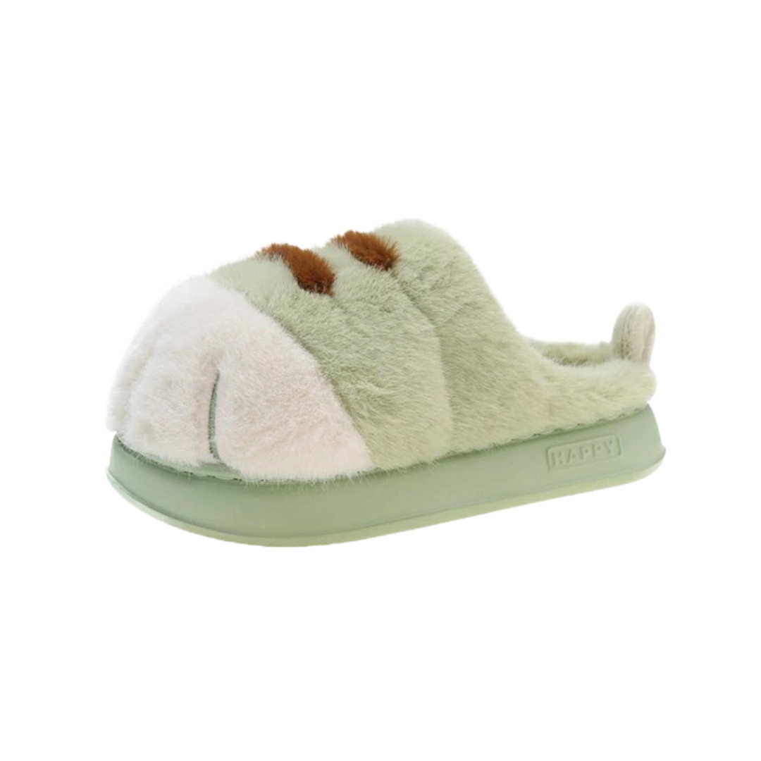 猫足スリッパ ふわふわルームシューズ