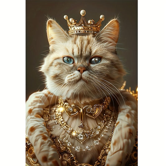 【オーダーメイド】 愛猫 愛犬うちの子 王様 プリンセス 油絵スタイルの肖像画 似顔絵 ペットロス ペットの誕生日 カスタムポスター